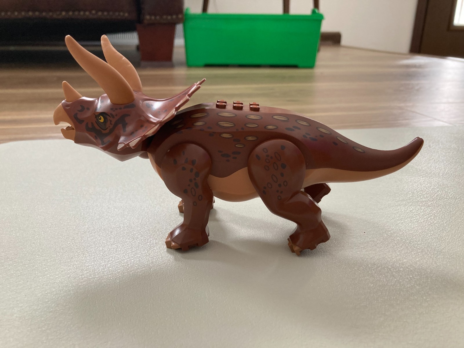 LEGO Jurassic Park Brown Triceratops Dinosaur Figure Toy