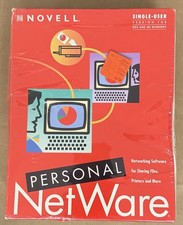 Novell Personal NetWare Networking Software For Sharing Files  Printers 1993