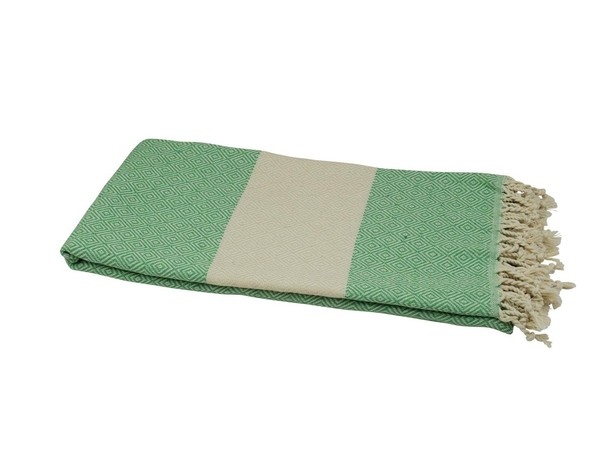 "Pestemal Hamamtuch GiftgrüN Naturbeige Ca. 90X180 Cm \"Diamant Style\" Badetuch"-image