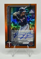 2025 Topps Pro Debut DAMEURY PENA Auto /25 Orange Foil Refractor Rookie Twins