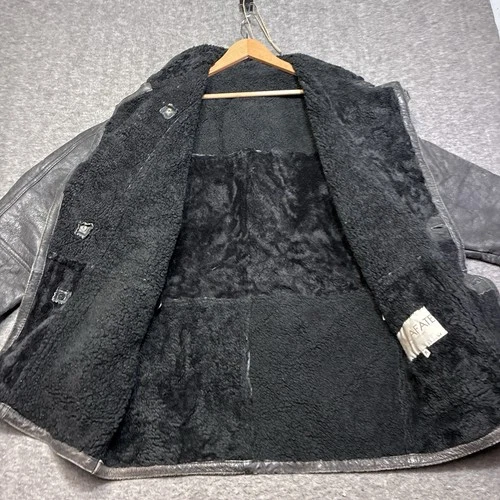 Vintage Calafate Shearling Jacket Men Medium Argentina Button Down 80s Western image 11