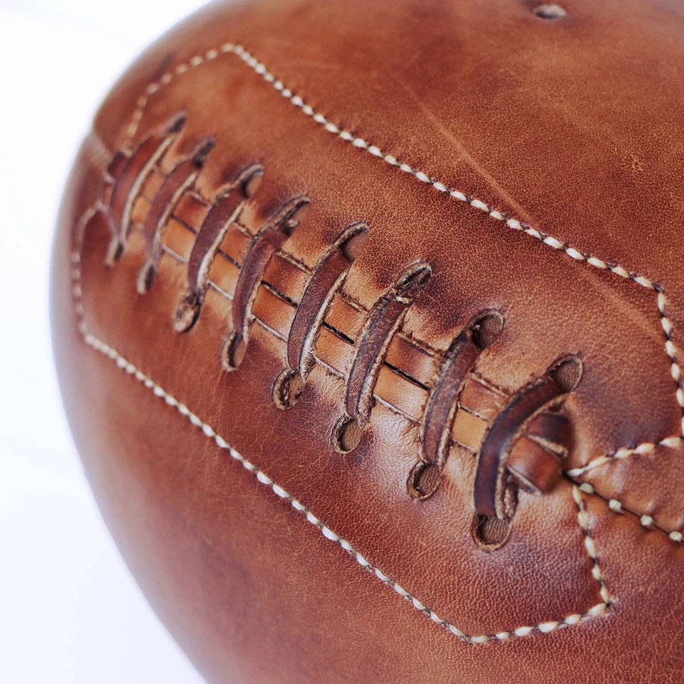 Vintage American Football Genuine Leather Retro NFL Super Bowl League Rugby Throw Ball - Image 2 of 2