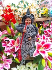 Decorative Kitchen Witch Dora grey