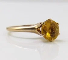 Vtg Antique Ostby & Barton Titanic 10K Gold Solitaire Setting Engagement Ring FZ