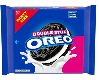 OREO Double Stuf Chocolate Sandwich Cookies, Party Size, 24.95 oz package
