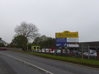 Photo 6x4 Advertising board by Willowbrook Garden Centre Wellington/ST14 c2017