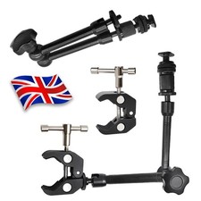2X 11" Magic Arm Super Crab Clamp For Camera Monitor LED Video Fill Lights R