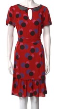 marc jacobs dress 12 red with polka dots in euc