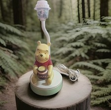 Disney Winnie The Pooh w/Honeypot Table Top Nursery Resin Lamp NO SHADE Working