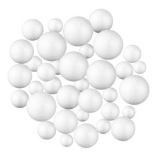100 Pcs Craft Foam Balls White Polystyrene Spheres for School Art and Ornaments