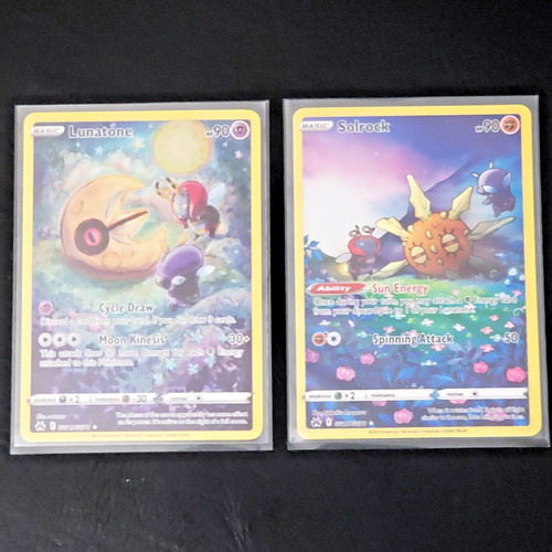 Pokemon TCG - Solrock GG15 and Lunatone GG11 Crown Zenith Galarian Gallery NM