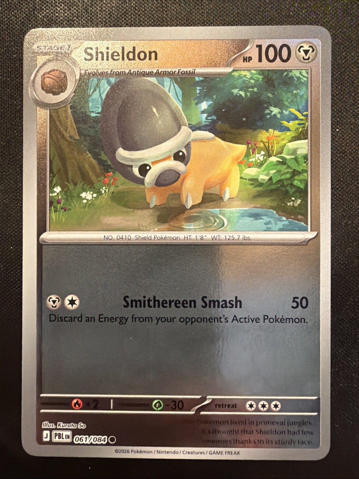 2026 Pokemon ME05: Pitch Black - Shieldon #61 Reverse Holo