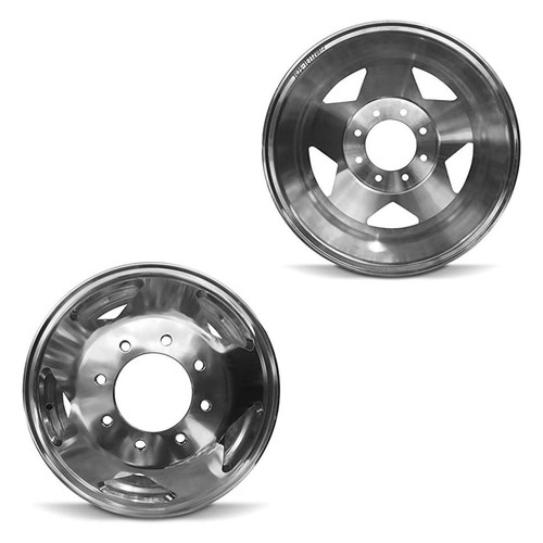 16x6 Road Ready RRW-3335B Silver DUALLY Wheel 8x170 (120mm)