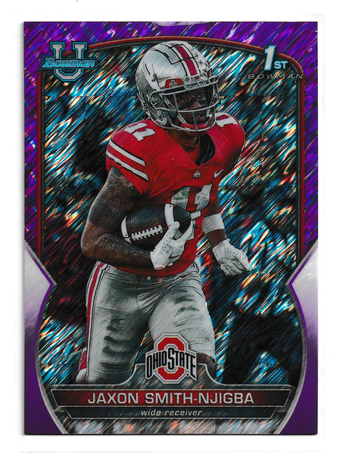 2022 Bowman U Chrome 1st PURPLE Shimmer Refractor Jaxon Smith-Njigba #78