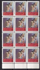 Canada 1969 Christmas Children Praying 6¢, MNH pane of 12, sc#503