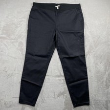 Eileen Fisher Pants Womens Size XL Black Pull On Organic Cotton Spandex Stretch