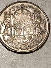 1947 Canada Silver Half Dollar -Curved 7 Right- Low Mintage