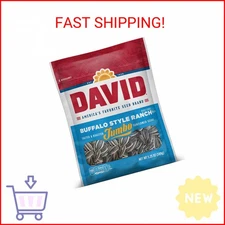 DAVID Roasted and Salted Jumbo Sunflower Seeds, Buffalo Style Ranch Flavor, 5.25