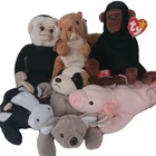 Vintage TY Beanie Babies Lot of 7 with Tags Beanie Baby Bundle Retired