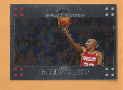 Clyde Drexler Houston Rockets 2007-08 Topps Chrome #85 Houston Cougars