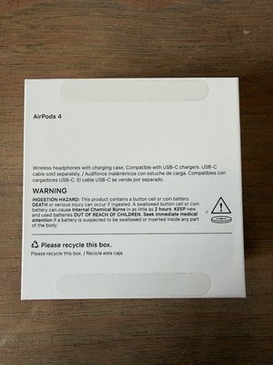 Apple AirPods 4th Generation BOX ONLY Genuine Original OEM MXP63LL