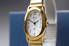 Vintage [Near Mint] SEIKO Noie 1F21-5B70 Gold Oval Ladies Watch From JAPAN