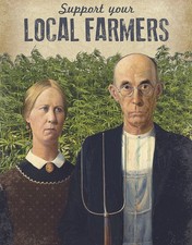 Support your Local Farmers Tin Sign wall decor 12.5" x 16" Made in USA