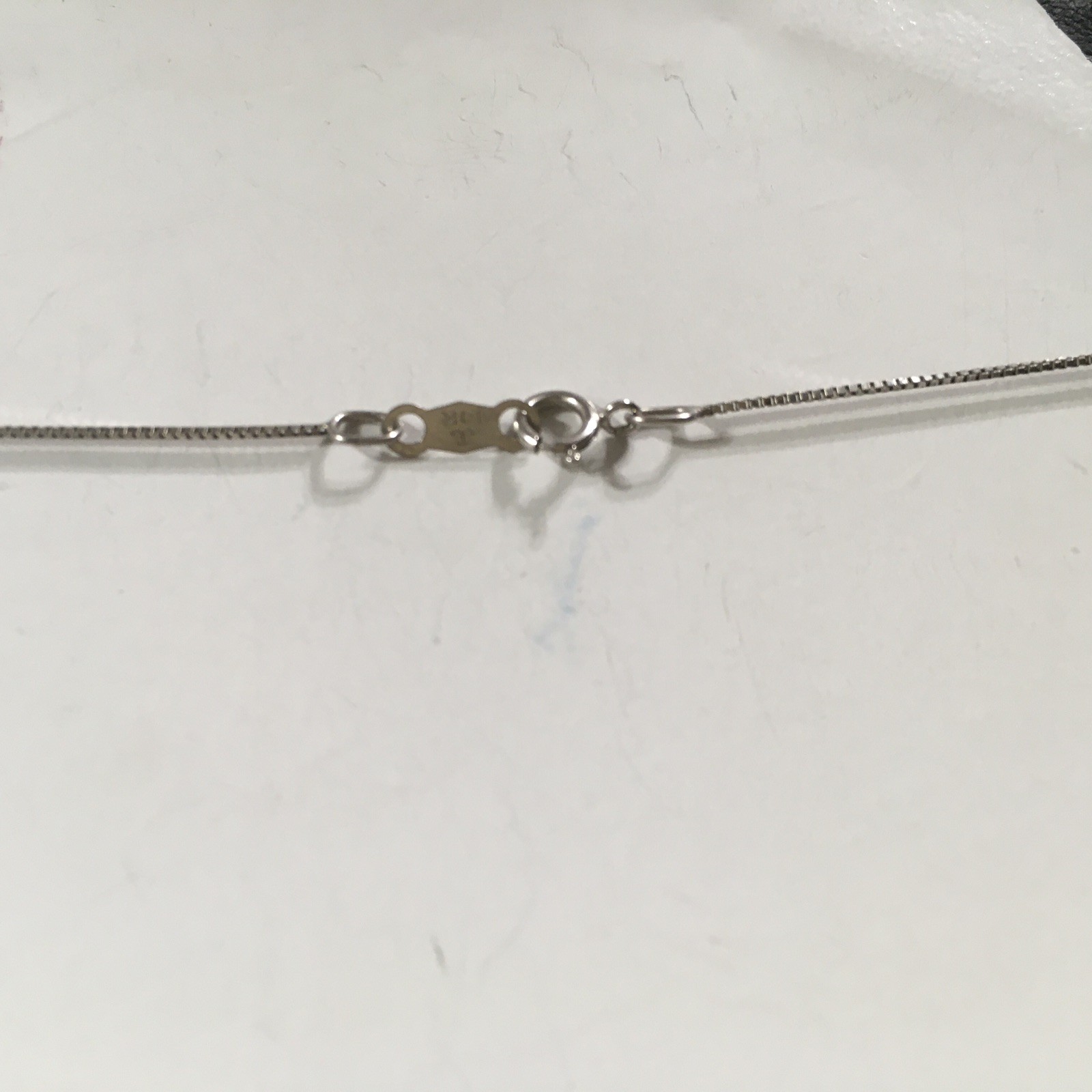 14K Solid White Gold 2.4 - Solid Necklace With Cl… - image 4