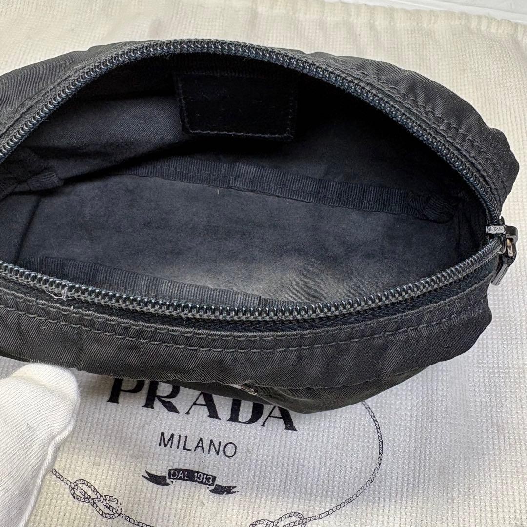 PRADA Triangular Logo Nylon MakeUp Pouch 20x9x75m… - image 8