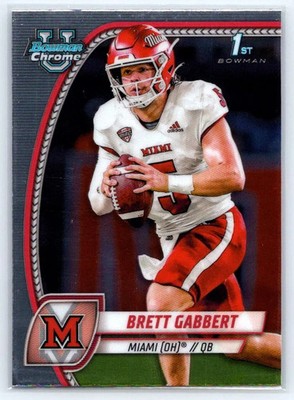 2024 Bowman University Chrome #27 Brett Gabbert