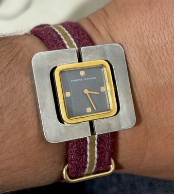 Vintage 1970s Pierre Cardin Espace Watch Jaeger French Square Mechanical 986603