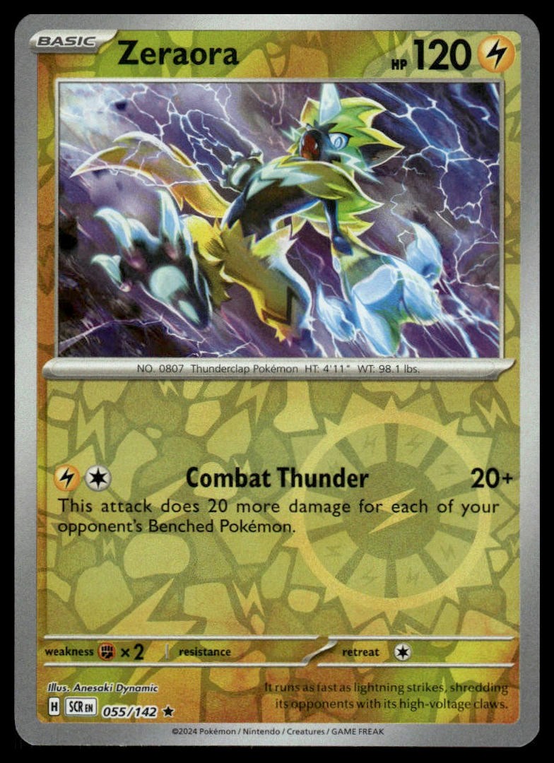 Zeraora SV07: Stellar Crown #055/142 Reverse Holo NM