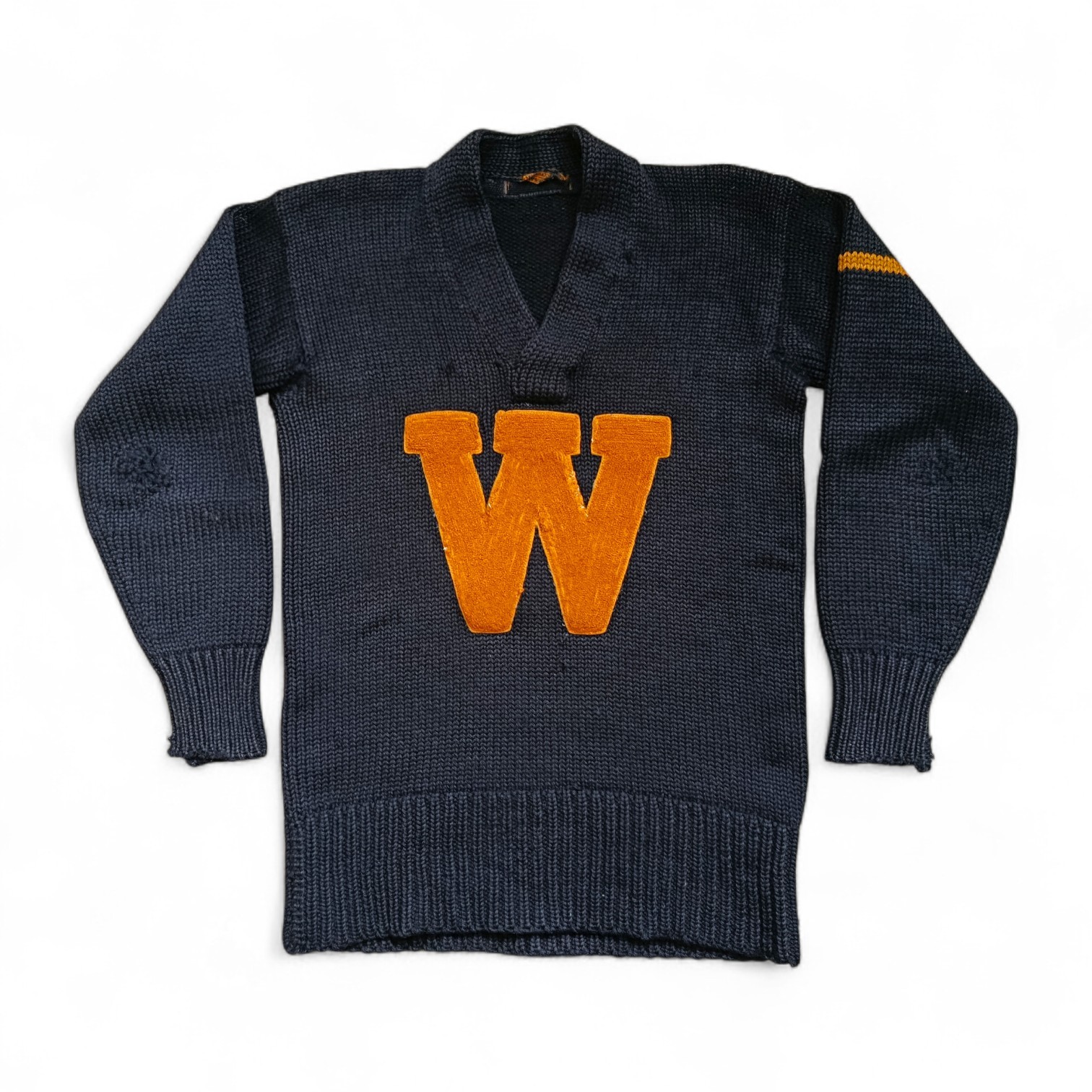 40s Vintage University Washington Varsity Letterman Wool Football Sweater Sz M