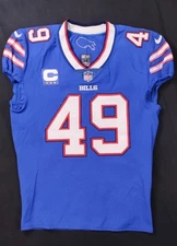 PHOTO MATCHED 2021 TREMAINE EDMUNDS BUFFALO BILLS GAME WORN JERSEY TEAM COA