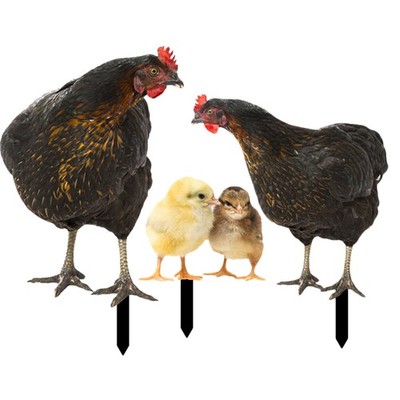  Huhn Ornamente Dekorativer Hühnereinsatz Gartenstecker-Dekoration