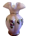Fenton Vase Pink 2003 Shelley Fenton Charleston Collection signed A Hardman