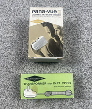 VTG SAWYERS Pana-Vue II Slide Viewer Speckled 35mm w/AC Adapter Tested/Working 
