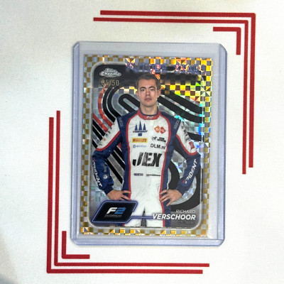 2024 Topps Chrome F1 #37 RICHARD VERSCHOOR Checker Flag Gold Refractor #/50 F2