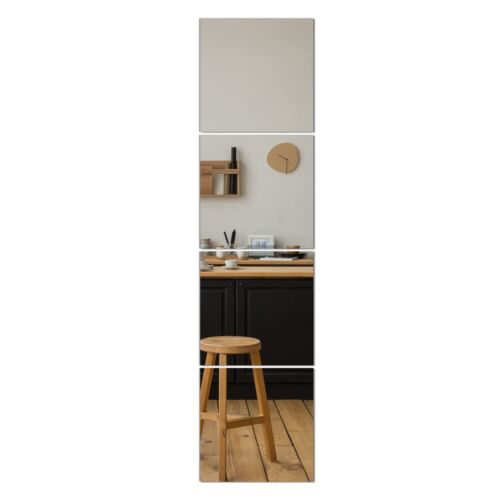 Full Length Mirror Tiles (Glass 12x12x 4PCS) Large Full Body Wall Mirro