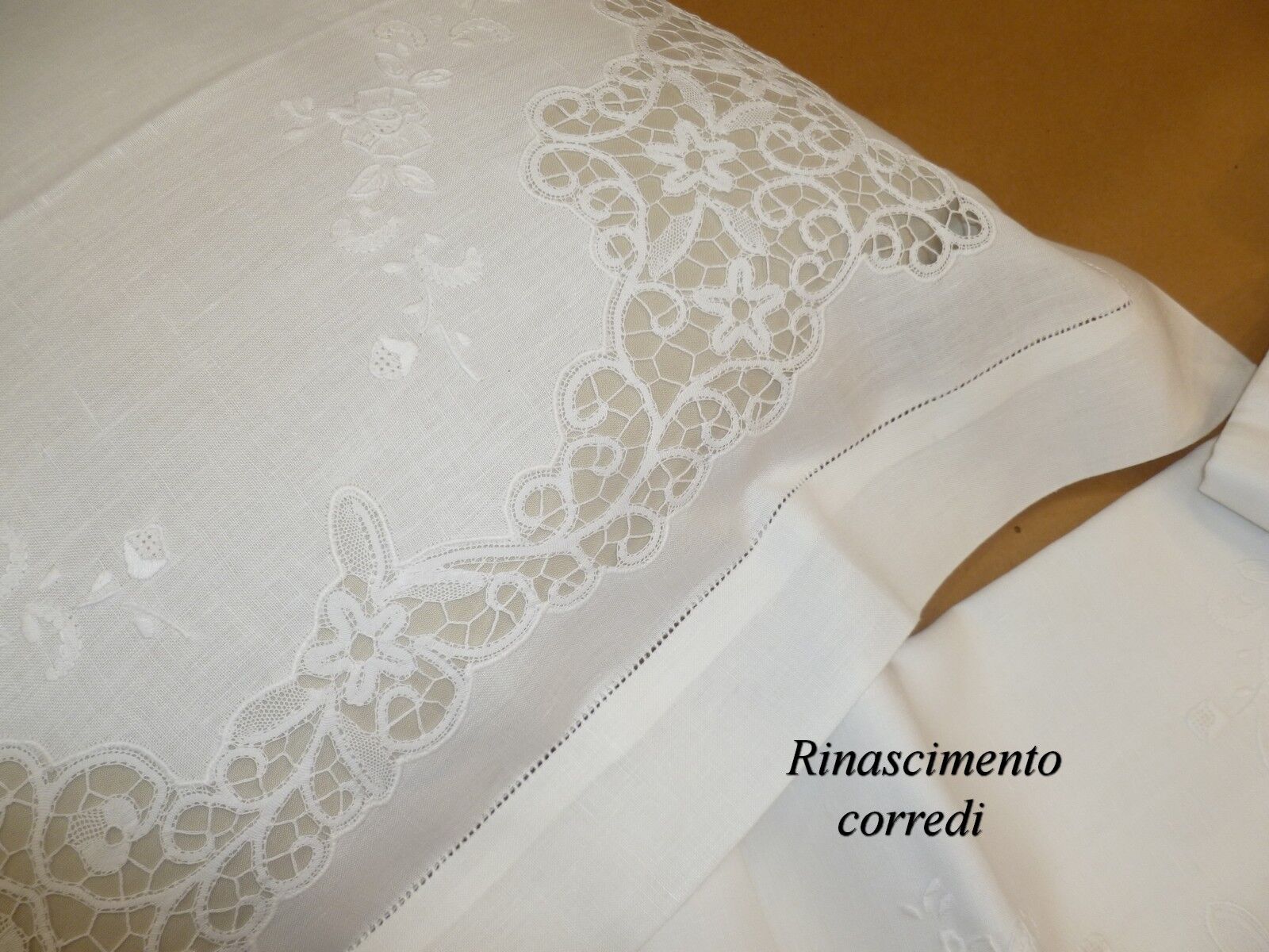 Lenzuolo Matrimoniale Ricamo A Mano 2 Piazze Pizzo Cantu Bianco Puro Lino 94 Ebay