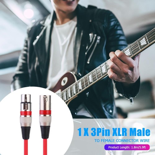 3Pin XLR Male to XLR Female Multi-Shielding Audio Adapter Cable for Microphones - Picture 9 of 9
