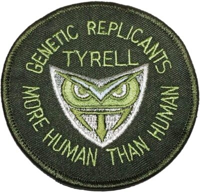 Blade Runner More Than Human Owl 4'' Diameter Embroidered Iron on Patch