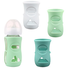 3 Pack Silicone Sleeves for Avent Natural Glass Baby Bottles, anti Breakage Baby