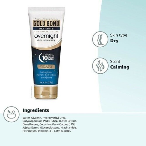 Gold Bond Ultimate Overnight Deep Moisturizing Lotion, 8 Ounce Tube SUPER DEAL!! - Picture 10 of 10