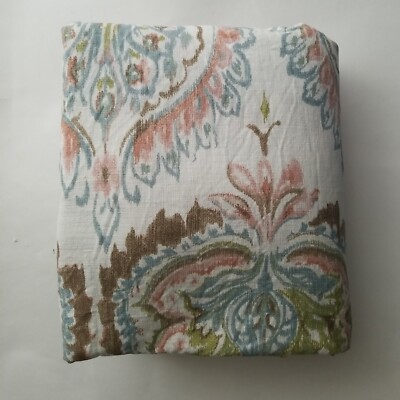 Pottery Barn Adele Damask Paisley Bed Duvet Cover Queen/Full 100% Organic Cotton
