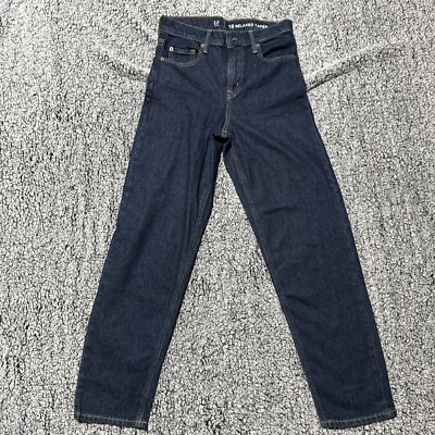 Gap Teen Girls Dark Relaxed Fit Taper Jeans Size 18
