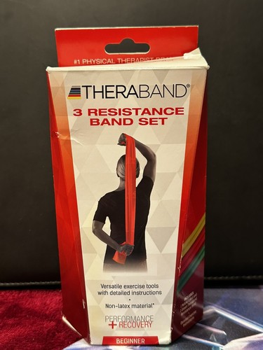 Thera-Band Light Latex 3 Band SET Resistance Beginner Pilates RYG New