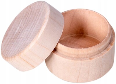 Holz kleine Box mit Deckel für Kleinteil Aufbewahrung Zahnfee 4 cm breit 3 cm hoch