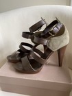 J crew Medina heels In Leather And Suede. Womens Size 9 1/2. Boulder Grey. NIB. — photo 3