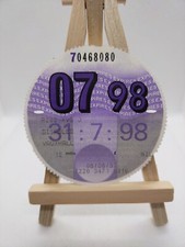 Disabled Vauxhall PLG LVLO 1998 Original Old Road Car Cars Tax Disc Discs Rare